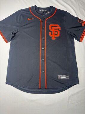 Nike SF Giants Alternate Black Jersey NWT Size L Golden Gate